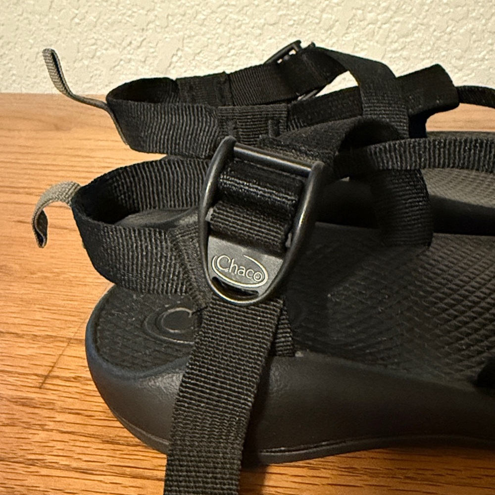 Kids Black Chaco Sandals - Picture 4 of 10